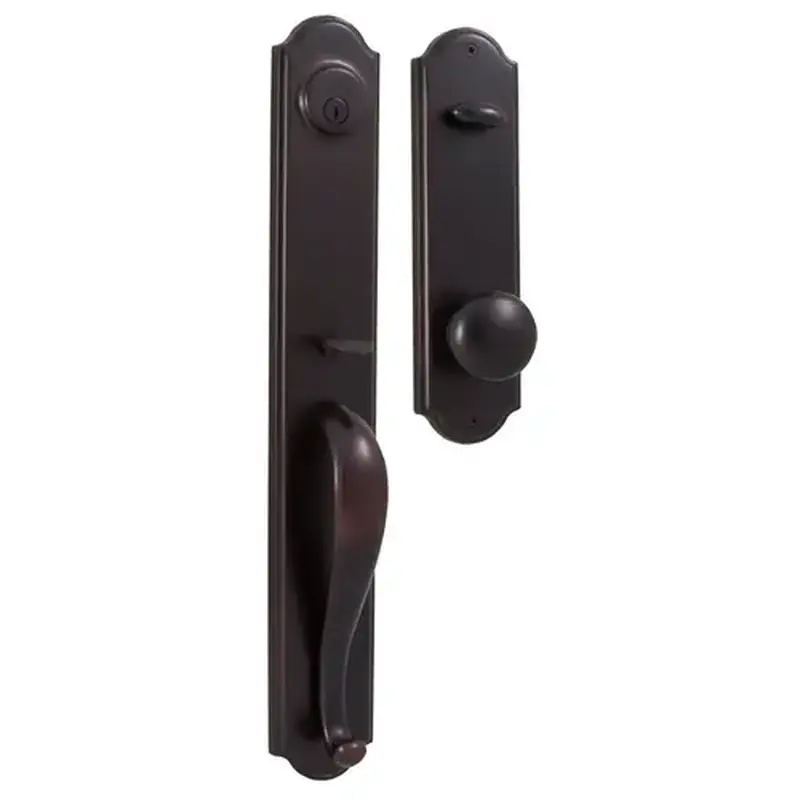 Weslock 06645-1110020  06641-1I1SL2D Philbrook Dummy Handle set with Impresa Knob in the Oil Rubbed Bronze Finish