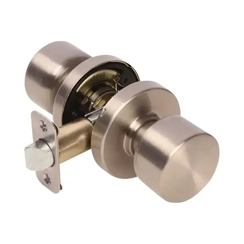Pamex FTK910 Kona Knob with Round Rose Privacy Lockset Grade 3 Matte Black Finish