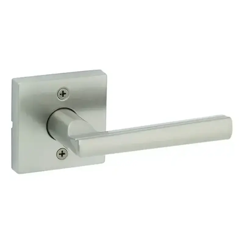 Kwikset 788MRLSQT-15 Montreal Lever with Square Rose Half Dummy Door Lock Satin Nickel Finish