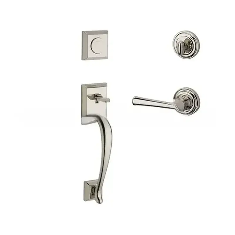 Baldwin Reserve FDNAPXFEDRTRR055 Full Dummy Napa Handleset Right Hand Federal Lever and Traditional Round Rose Lifetime Bright Nickel Finish