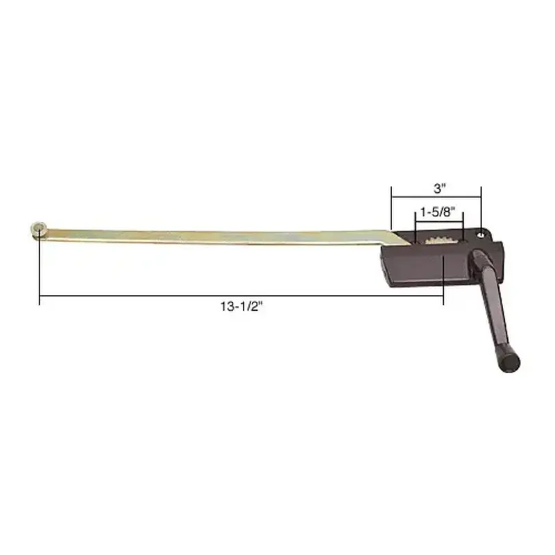 CRL H3571 Bronze 13-1/2" Right Hand Casement Window Operator 1-5/8" and 3" Screw Holes