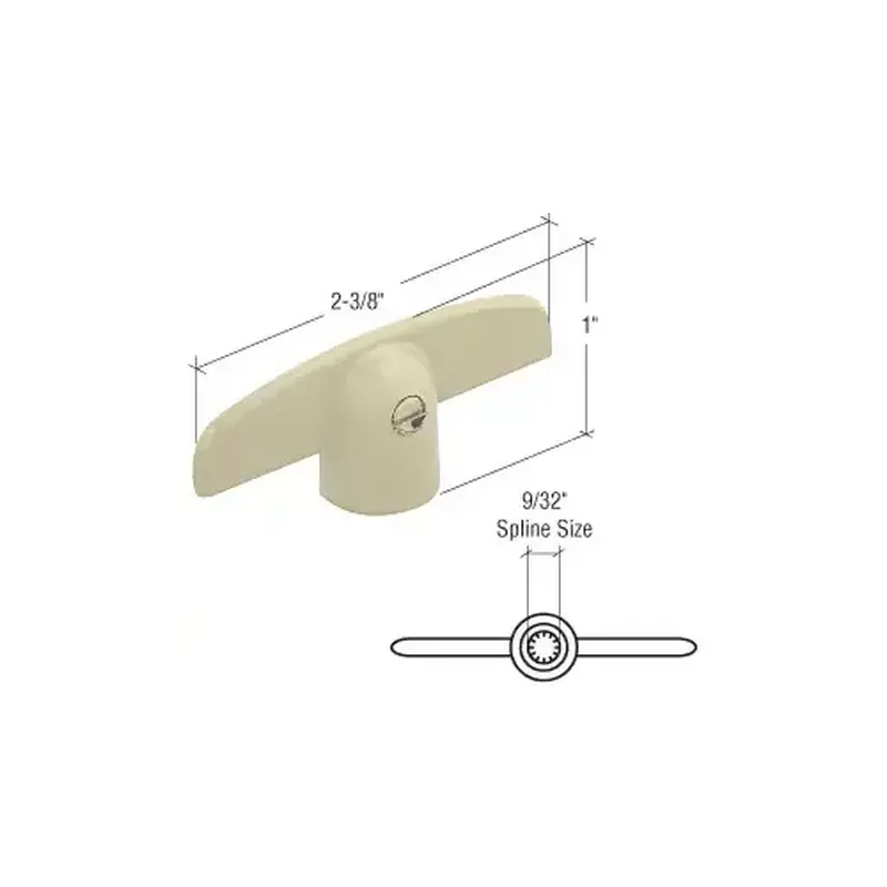 CRL H3812D Driftwood T-Crank Window Handle for Peachtree with 9/32" Spline