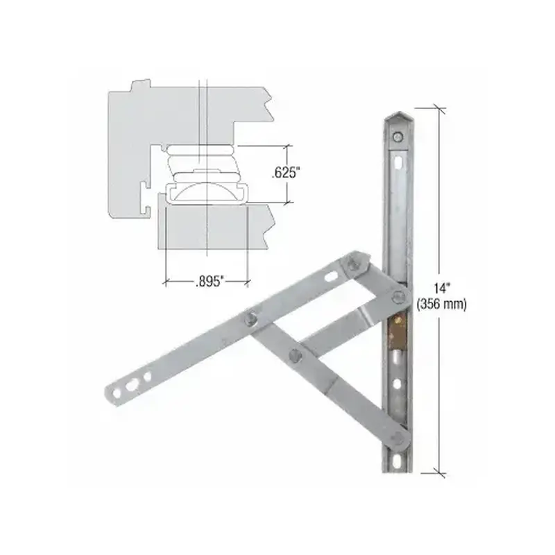 CRL WH64142 14" 4-Bar Heavy-Duty Stainless Steel Project-Out Hinge