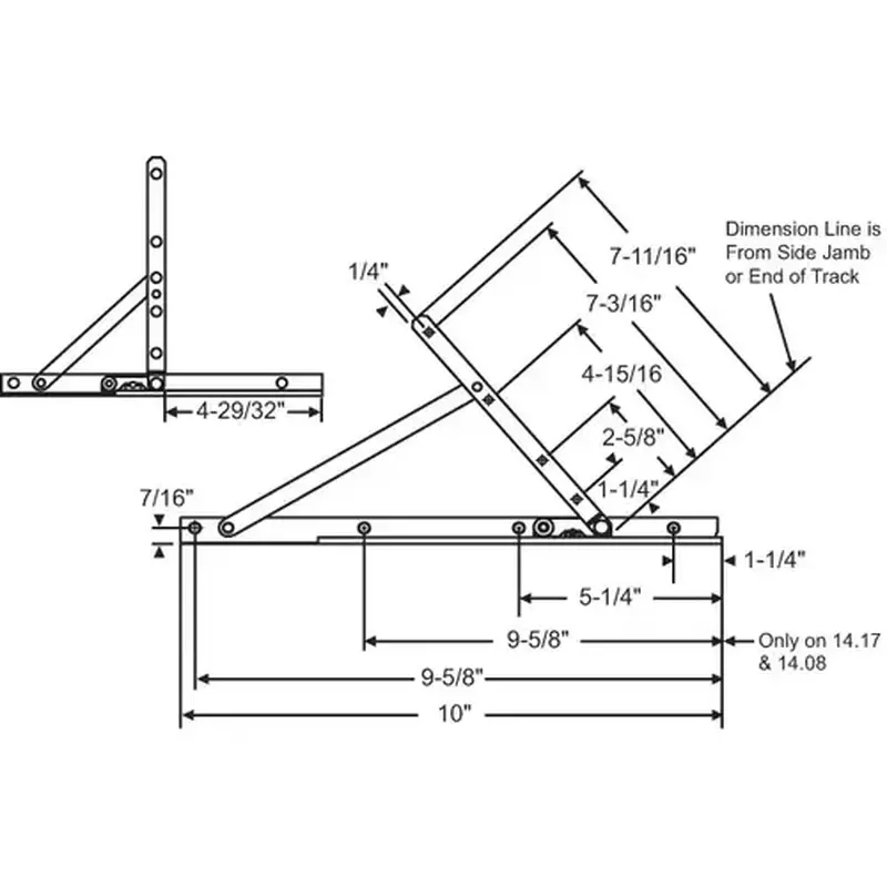 Brixwell 28-15-5 Concealed Hinge Assembly lower Left Upper Right With steel Arm And Rivet standard Brass SnaP-Stud E-Gard