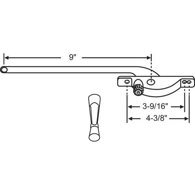 Brixwell 36-102 RH Aluminum Operator Assembly 9in Arm