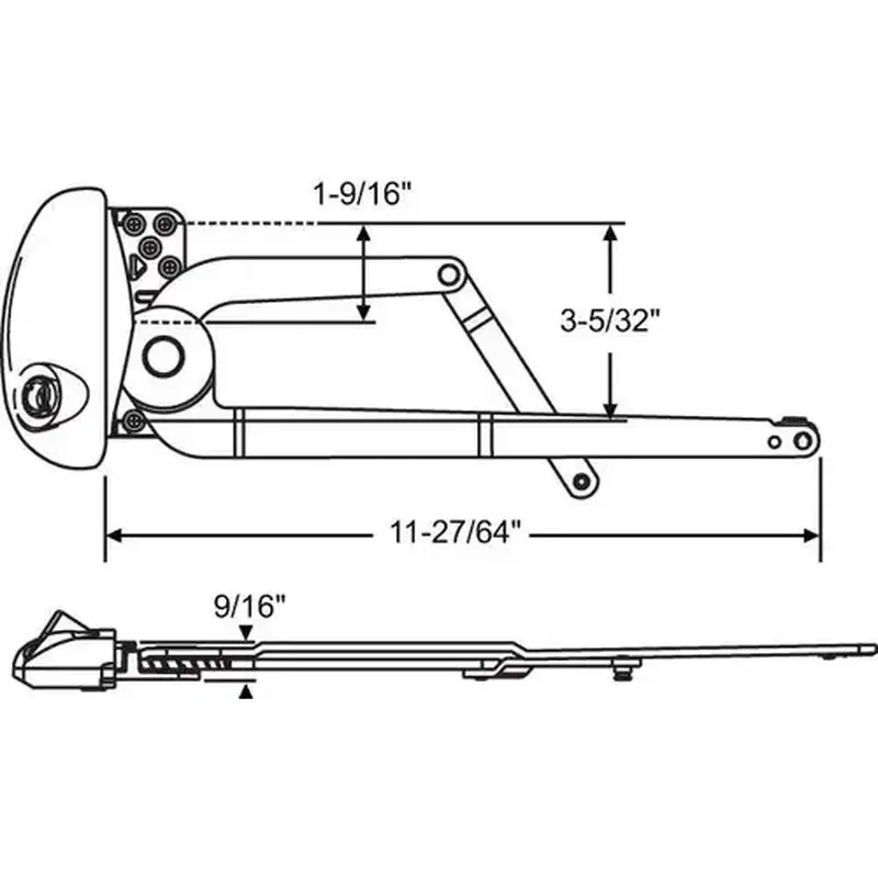 Brixwell 36-517dbr LH PRO-DRIVE DUAL ARM OPERATOR DARK BROWN