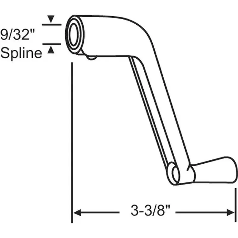 Brixwell 900-9690 Crank Handle For Casement driftwood 9/32in Spline