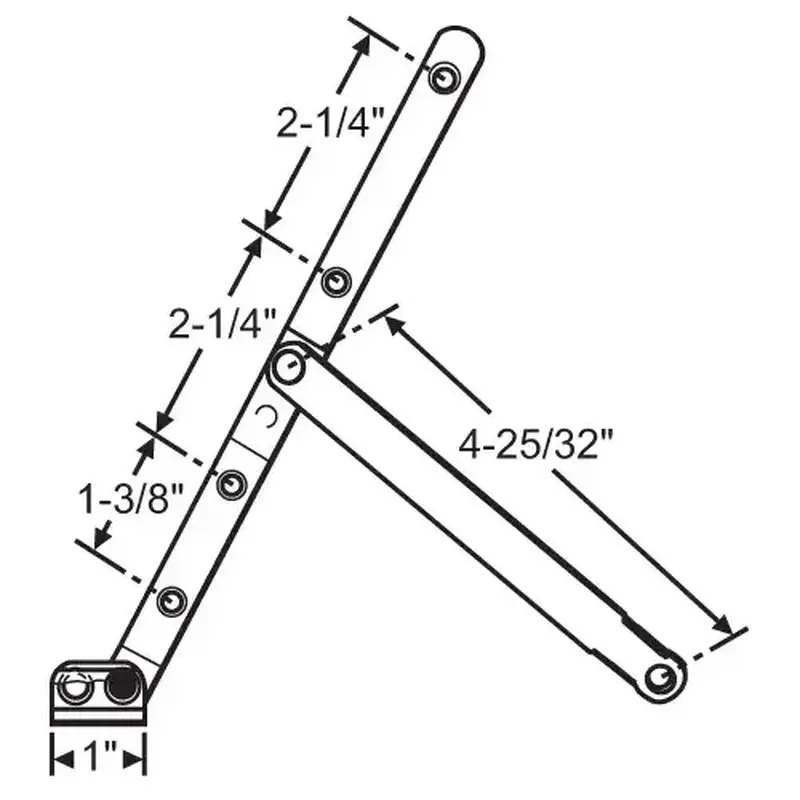 Brixwell 28-03-10sS-Rha Rh Ss Hinge Wash Arm Only for 10in Track