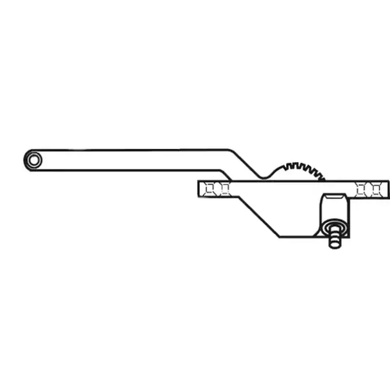Brixwell 36-434-3 Single Arm Casement Operator white Truth Right Hand front Mount 9-1/2in Arm Length stainless Steel Roller