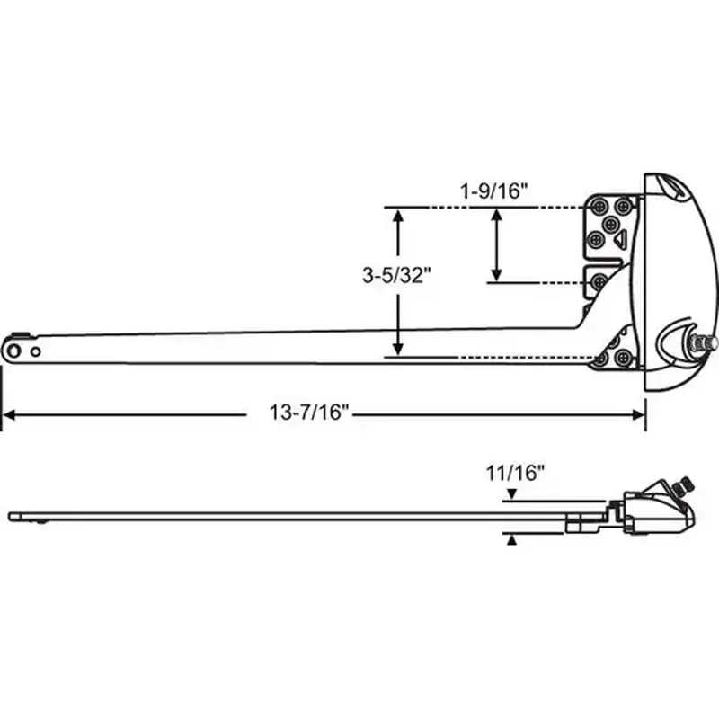 Brixwell 36-543rhw-xd X-Drive CRS RH 13.5in Operator Single Arm N G2 White