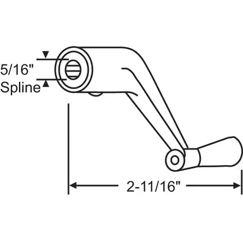Brixwell 37-111 Crank Handle Brown 5/16in Spline