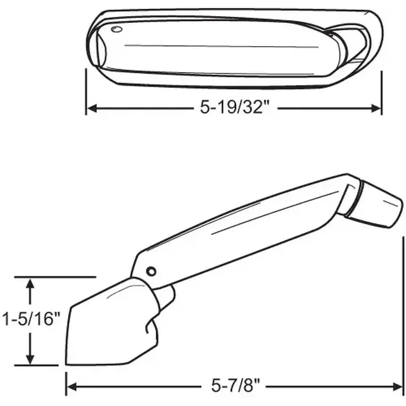 Brixwell 37-248w Operator Handle And Cover white Right Hand