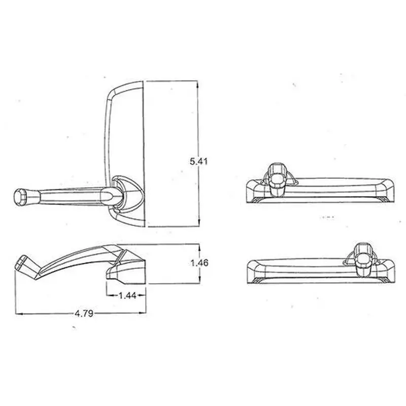 Brixwell 37-267M-3 Maxim Cover And Handle Kit white Metal for Use W/ Encore Operators