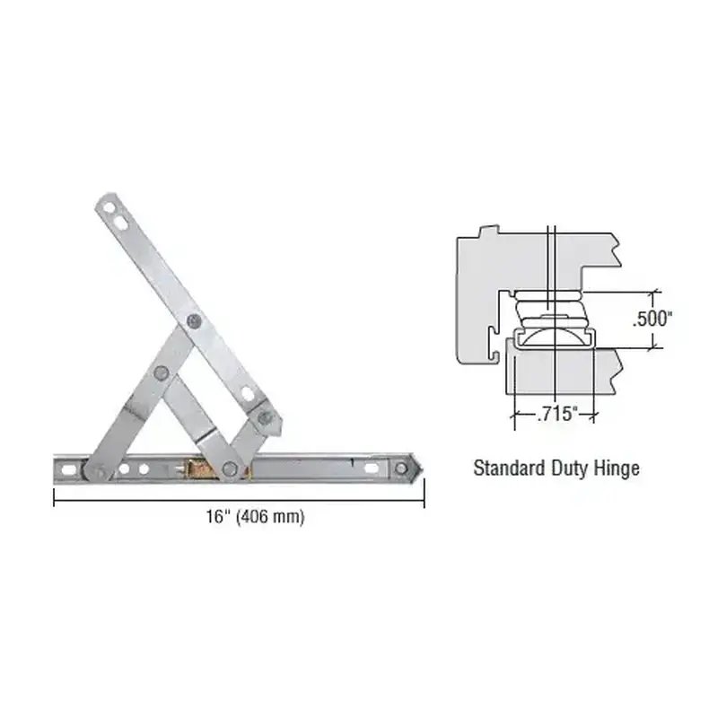 Truth EP28015 16" Standard Duty 4-Bar Stainless Steel Window Hinge