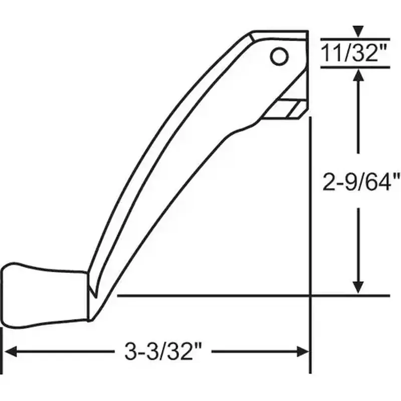 Brixwell 37-109fH-8 Folding Handle Chestnut Bronze only Fit Truth 11/32in Spline