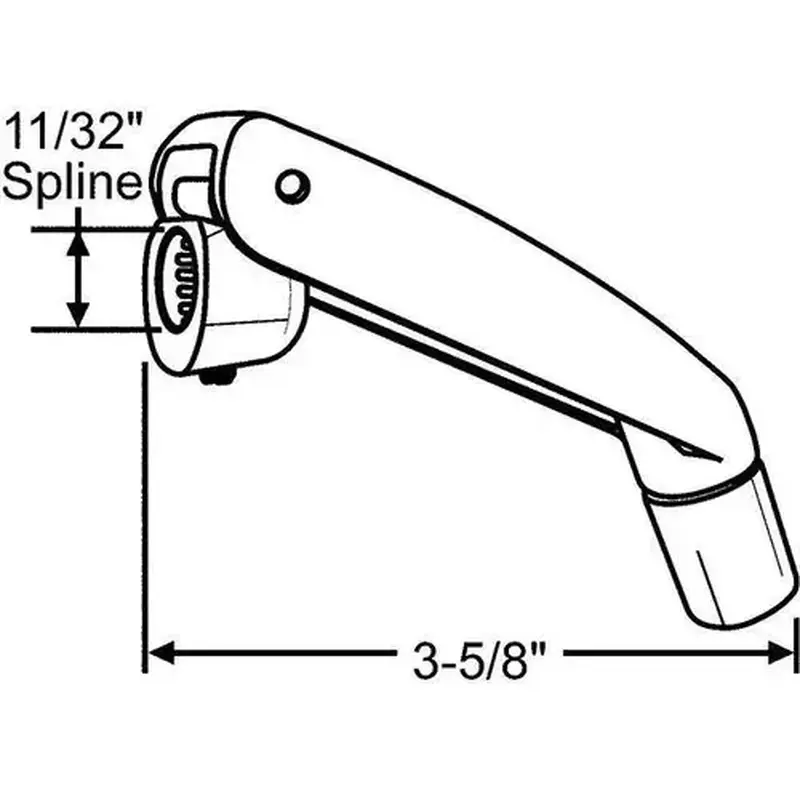 Brixwell 37-240w Folding Casement Handle White