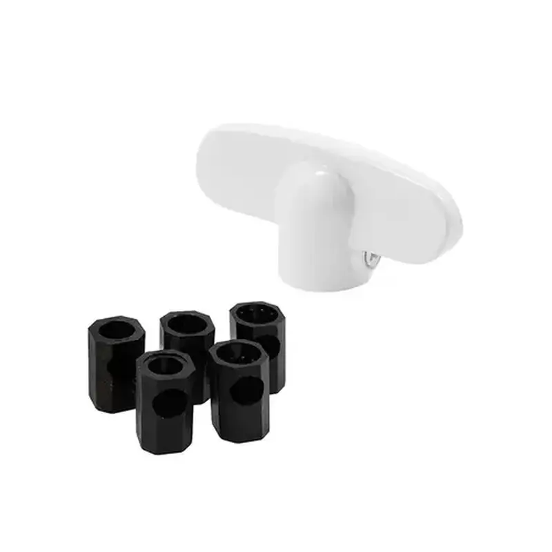 FHC H3892 Operator Tee Handle - 1-1/8" x 2-3/8" - Diecast - White - Universal - pack of 2