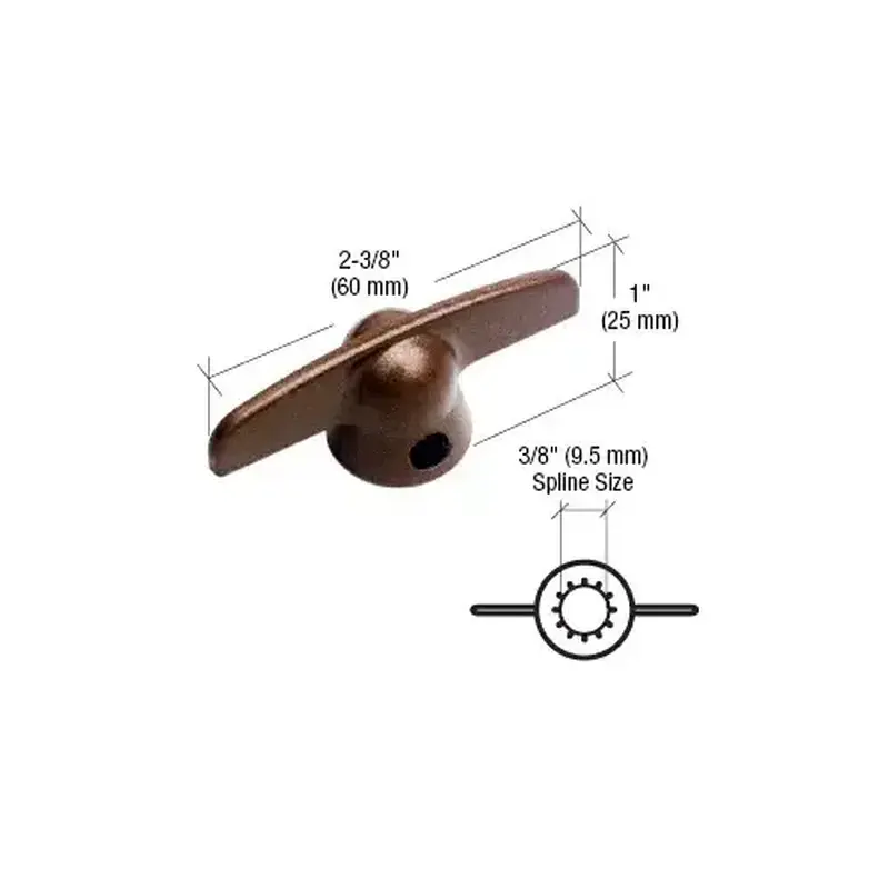 Prime-Line H3995 Crank Handle Copperite 3/8-11 Spline Style woh 70 - pack of 2
