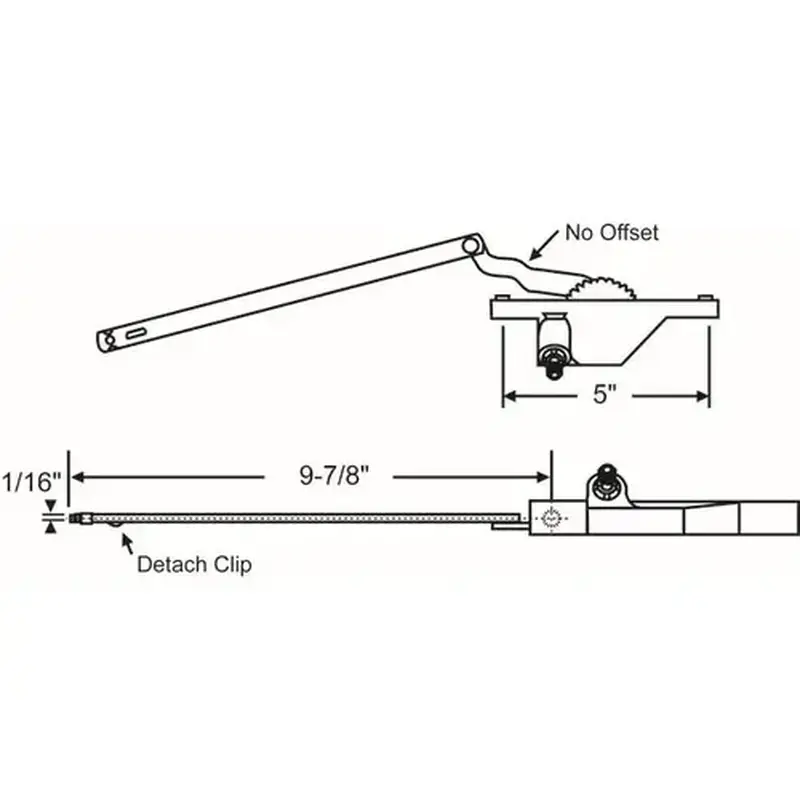 Brixwell 36-248-1 Dyad Casement Operator Bronze truth Left Hand Rear Mount handle Sold Seperately