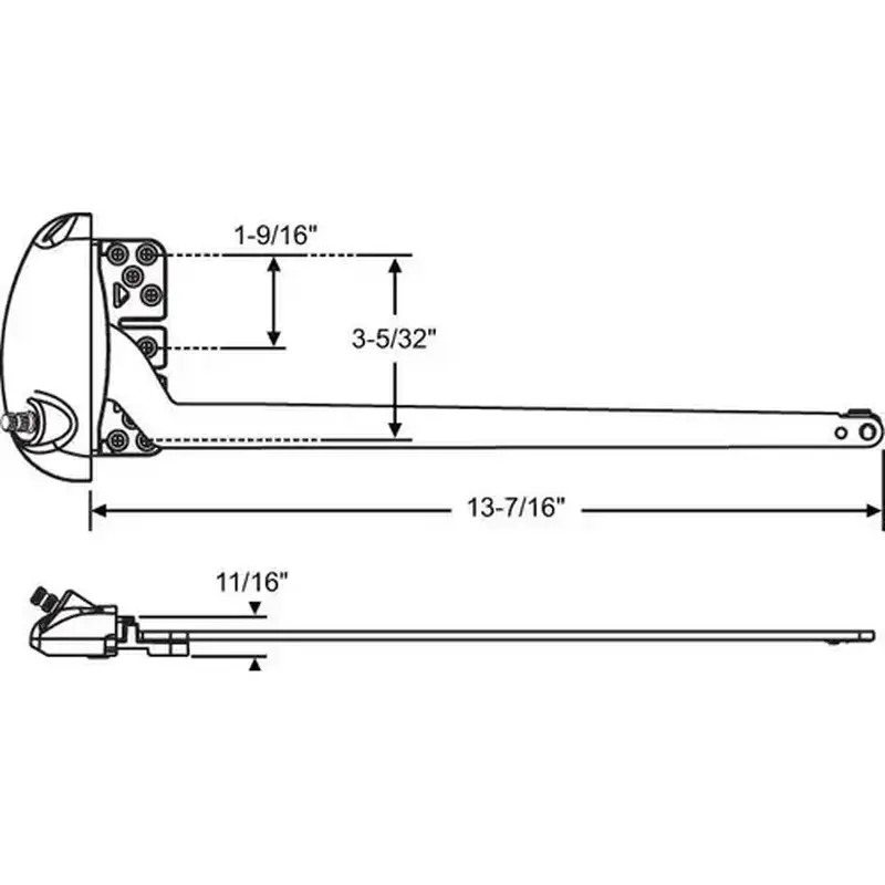 Brixwell 36-543lhw-xd X-Drive CRS LH 13.5in Operator Single Arm N G2 White
