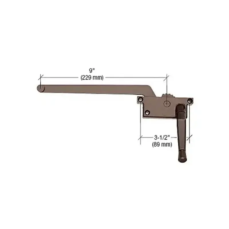 Prime-Line H3915 Square 9" Right Handed Bronze Wood Casement Operator