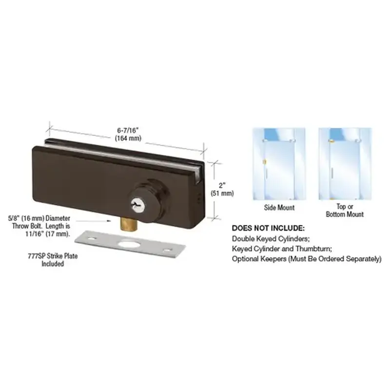 CRL AMR205DU Black Bronze AMR Series Patch Lock