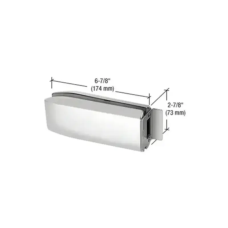 CRL PTH314A Clear Anodized PTH Series Glass Mounted Long Patch Lock Keeper