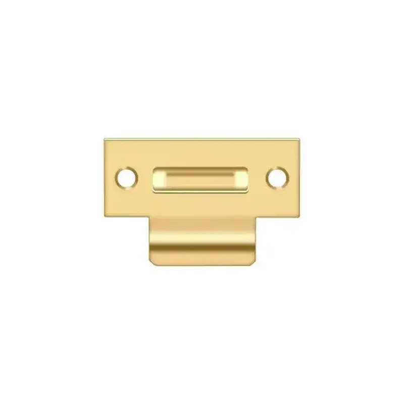 Deltana TSRCA275CR003-XCP10 2-3/4" Height X 1-3/4" Width Heavy Duty Roller Catch T-Strike Plate Lifetime Polished Brass - pack of 10