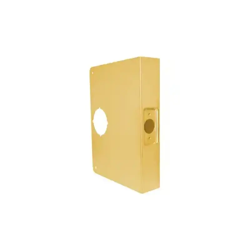 Don Jo 55-PB-CW Door Wrap 5" Backset, 1-3/4" Door, 6-1/2" W x 9" H, 2-1/8" Hole, Indent Latch Prep, 605/US3 Polish Brass