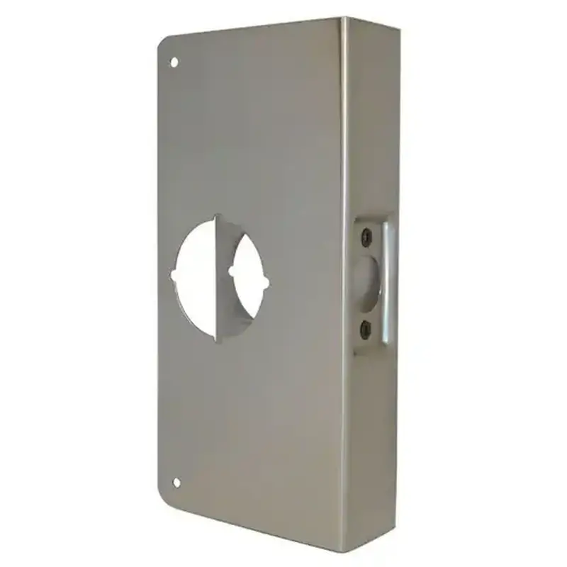 Don Jo CW3S Classic Wrap Around for Cylindrical Door Locks with 2-3/4" Backset and 1-3/8" Door Stainless Steel Finish