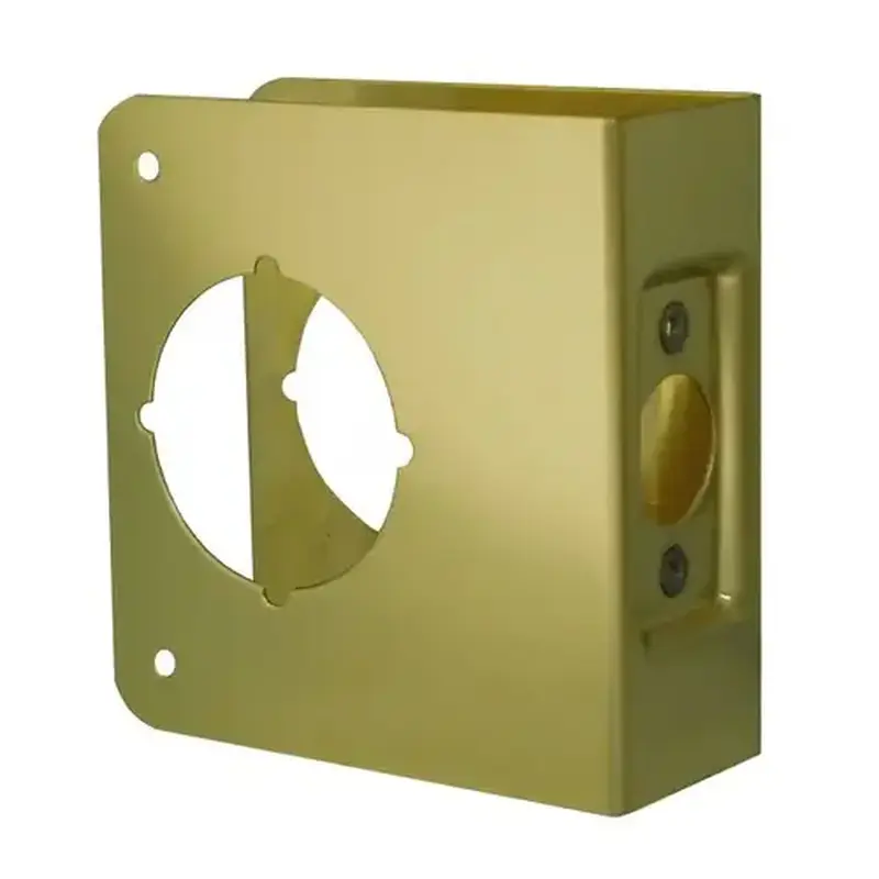 Don Jo CW81PB Classic Wrap Around for Cylindrical Door Lock with 2-1/8" Hole with 2-3/4" Backset and 1-3/4" Door Polished Brass Finish