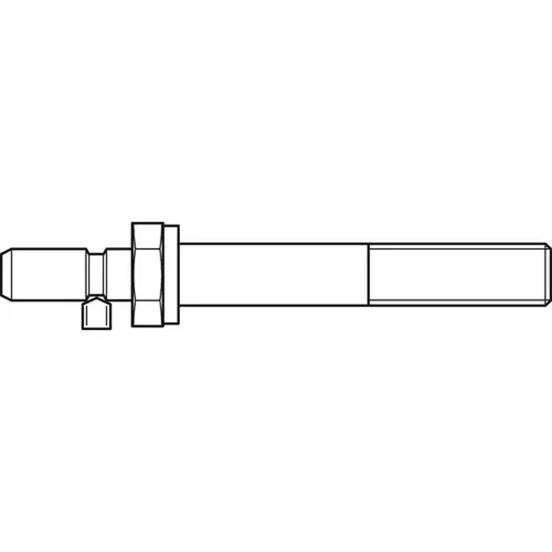 Hafele 909.03.872 Mounting Set, Back-To-Back, for Pull Handles Door drilling diameter: 1/2" 48 - 52 mm 2 1/16" 1 7/8" Straight support for Wood Doors, For door thickness: (1 7/8 - 2 1/16") 48 - 52 mm