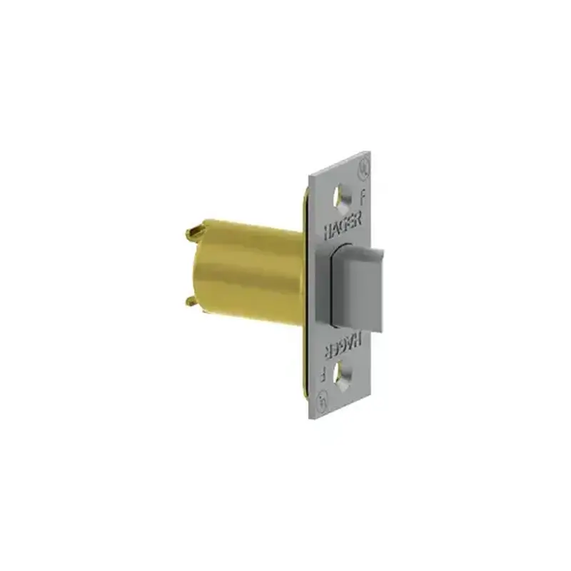 Hager 102223 3949 2-3/8" US3 FP1RC SPRING LATCH (3500) - 2-3/8" BS Passage Spring Latch Bright Brass