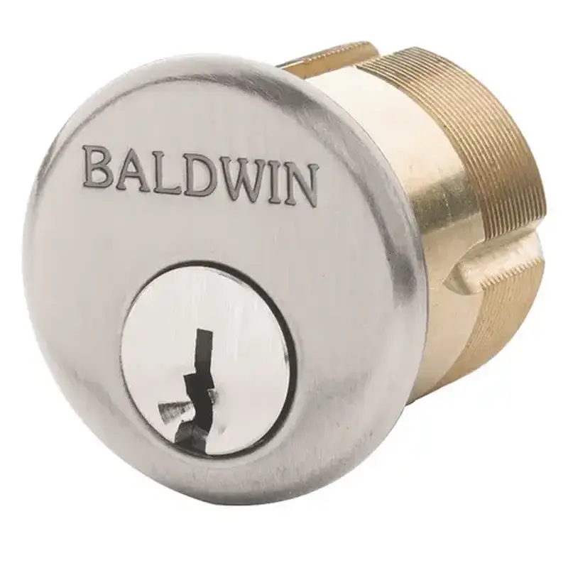 Baldwin 8324056 1-3/8" Mortise Cylinder Lifetime Satin Nickel Finish