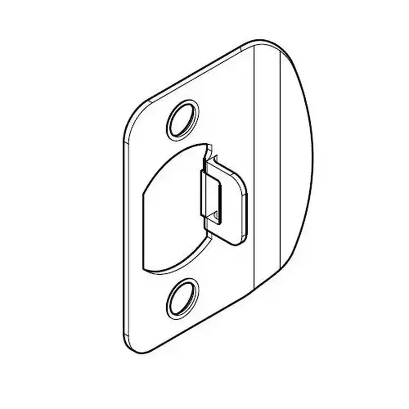 Baldwin Reserve 8BR0404003 Round Corner Strike for Knob / Lever Venetian Bronze Finish