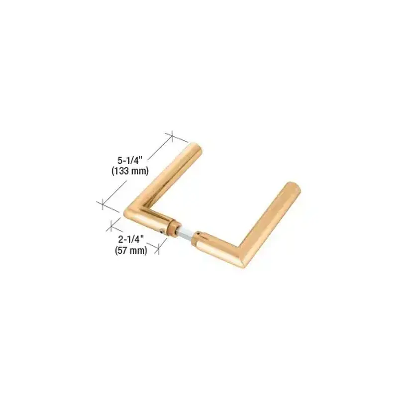 CRL PTH306BR Brass PTH Series Modern Style Lever Handle