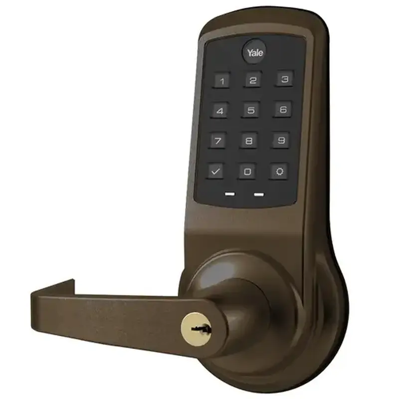 Yale AU-NTB612-NR 613E Cylindrical Lock with Keypad Trim Dark Oxidized Satin Bronze