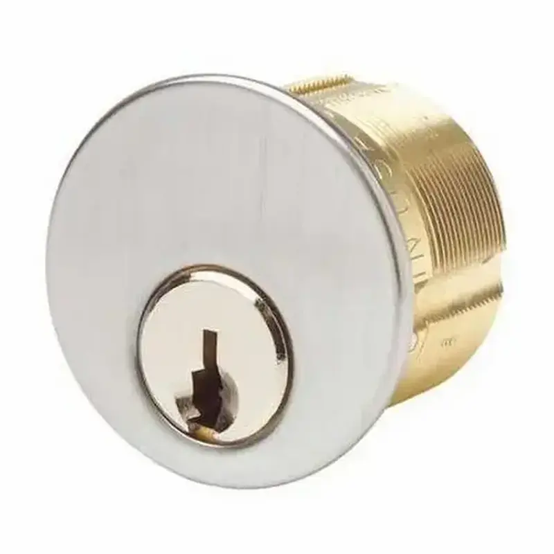 Kaba Ilco 7185SC226D Keyed Different 1-1/8" 5 Pin Mortise Cylinder With Schlage C Keyway and Adams Rite Cam Satin Chrome Finish