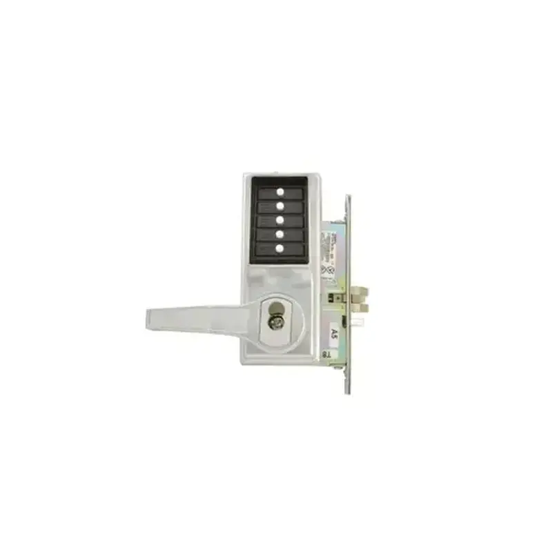 Simplex L8146B26D Left Hand Mechanical Pushbutton Lever Mortise Lock with Best Prep Satin Chrome Finish