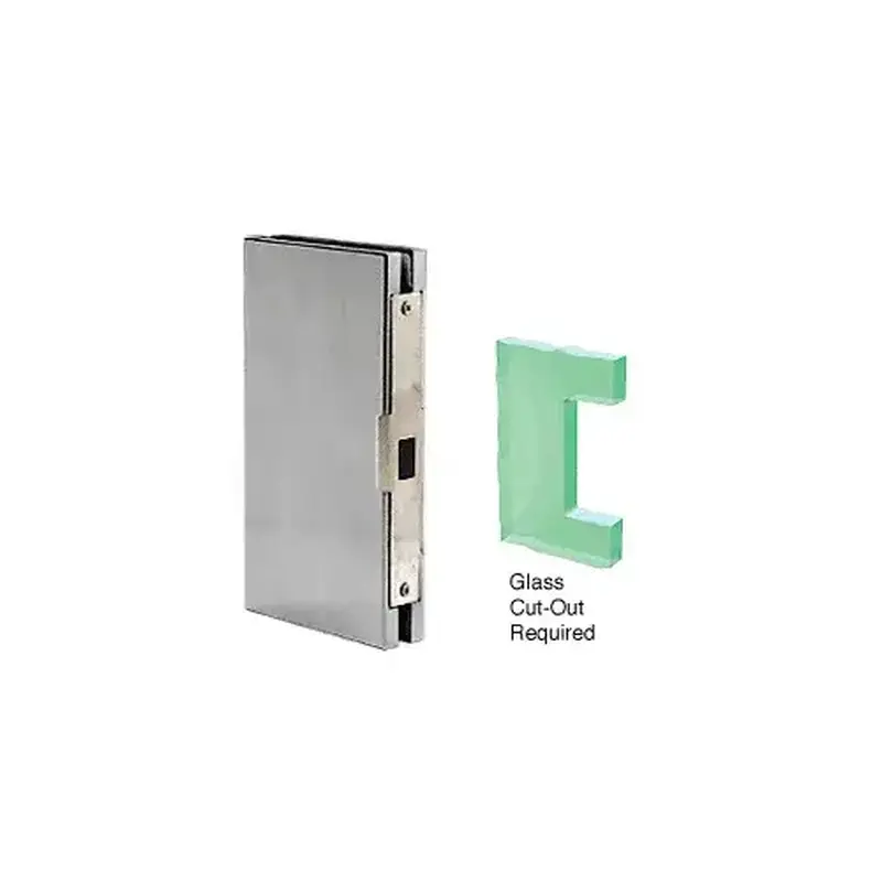 CRL DLK410BS Brushed Stainless 4" x 10" Center Lock Glass Keeper