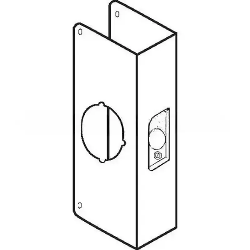 Don Jo CW214S Classic Wrap Around for Thick Doors with 2-3/4" Backset and 2-1/4" Door Stainless Steel Finish