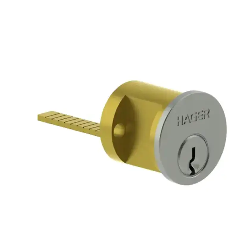 Hager 097962 3901 RIM CYLINDER US3 6PCYL SCC KD - Rim Cylinder Bright Brass