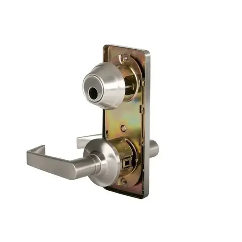 Stanley Commercial Hardware QCI230E619 Sierra Single Locking with SC1 Keyway, 2-3/4" Backset and ASA Strike Satin Nickel Finish