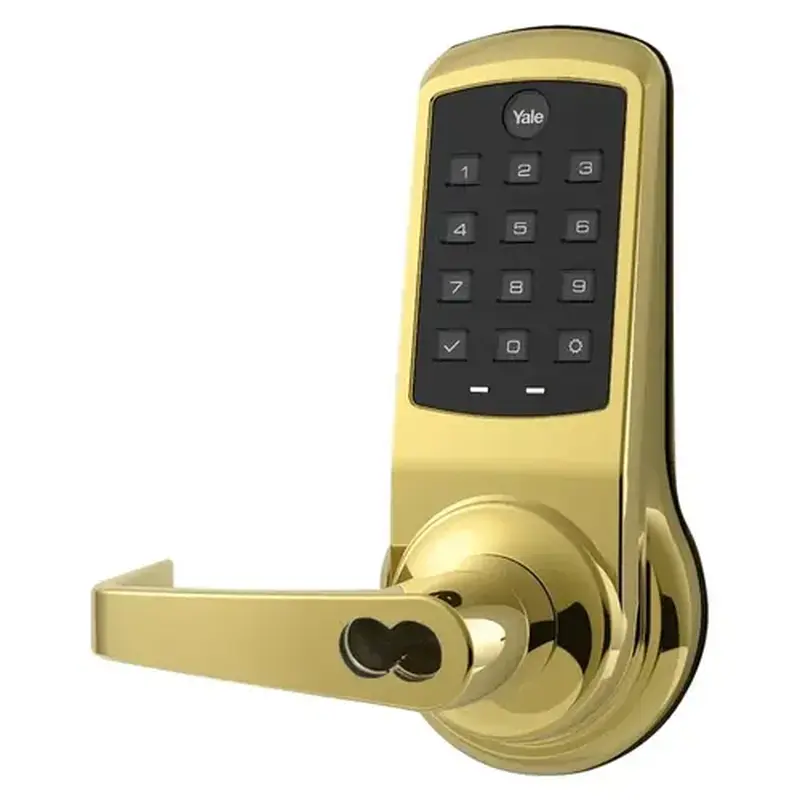 Yale B-AU-NTB612-NR 605 Cylindrical Lock with Keypad Trim Bright Brass