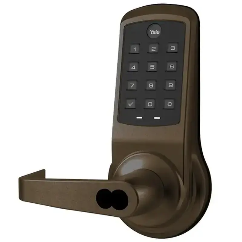 Yale SI-AU-NTB612-NR 613E Cylindrical Lock with Keypad Trim Dark Oxidized Satin Bronze
