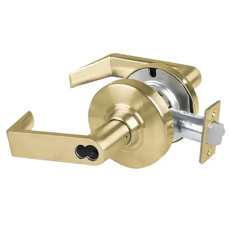 Schlage Commercial ND97BDRHO606 ND Series Vandlgard Corridor Small Format Less Core Rhodes with 13-247 Latch 10-025 Strike Satin Brass Finish