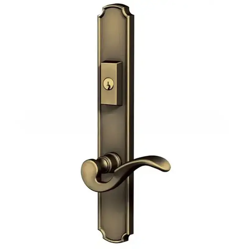 Baldwin MP002050ACT4 Bismark Multi Point Trim Keyed Entry with Turn Knob Configuration 4 Antique Brass Finish