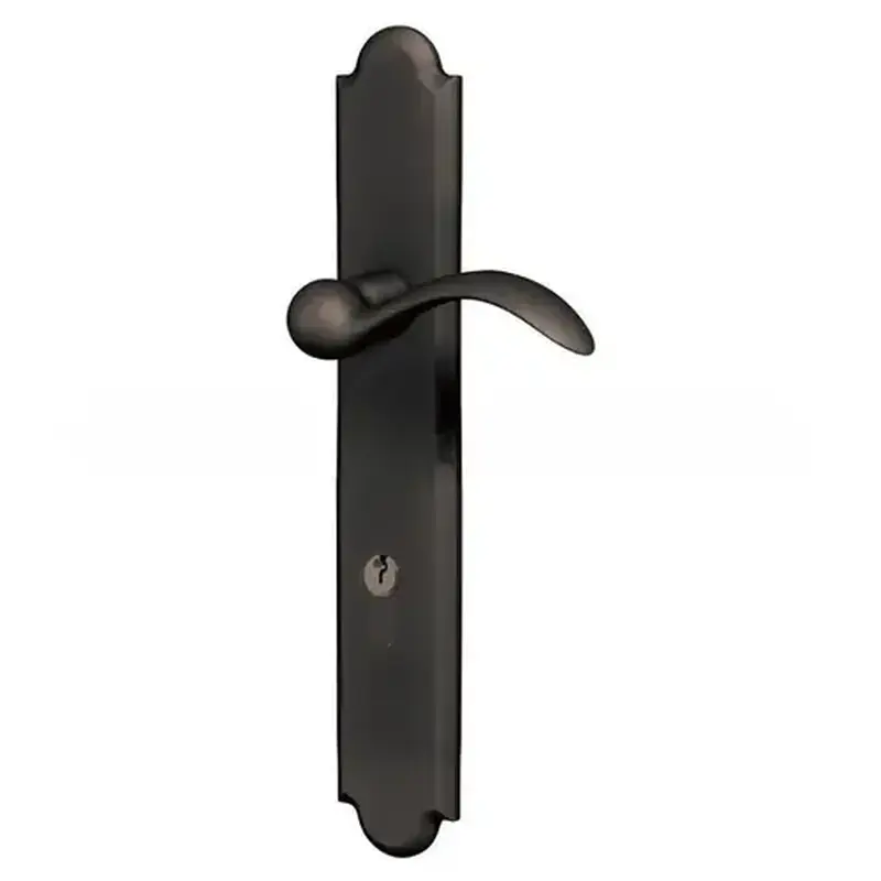 Baldwin MP016190ACT4X Boulder Multi Point Trim Keyed Entry with Turn Knob Configuration 4 Minus Lever Satin Black Finish