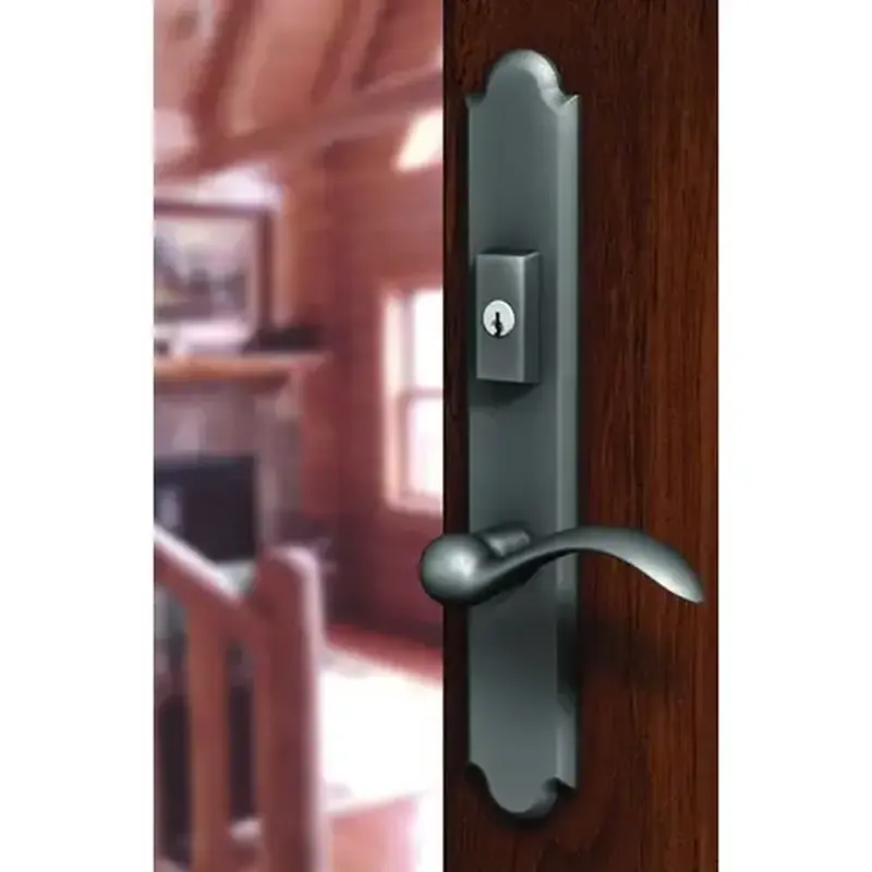 Baldwin MP016031ACT4 Boulder Multi Point Trim Keyed Entry with Turn Knob Configuration 4 Unlacquered Brass Finish