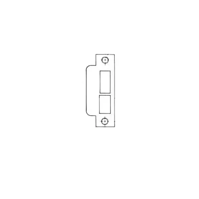 Baldwin 6037060R178 Right Hand 1-7/8" Extended Lip ASA Strike For 2-3/4" Backset Latch, Deadbolt, Auxiliary Latch Satin Brass With Brown Finish